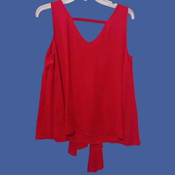 Joseph Ribkoff Red Sleeveless Flared Cami With Back Strap & Flowing Hem Red SZ 8 - Picture 2 of 6